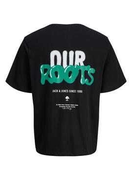 T-shirt Jack and Jones Wobly schwarz für Jungen