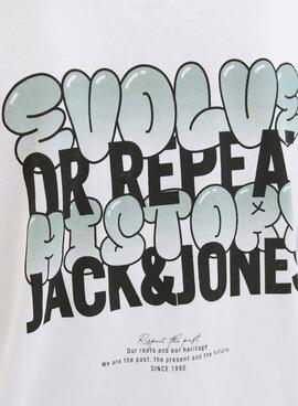 T-shirt Jack and Jones Wobly weiß für Jungen