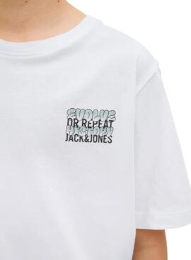 T-shirt Jack and Jones Wobly weiß für Jungen