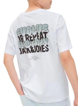 T-shirt Jack and Jones Wobly weiß für Jungen