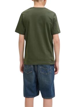 T-shirt Jack and Jones Logo in Grün für Herren.