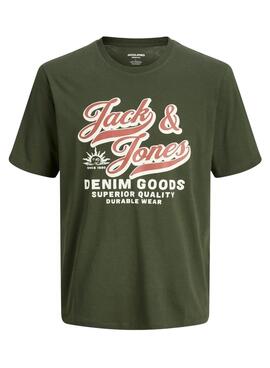 T-shirt Jack and Jones Logo in Grün für Herren.
