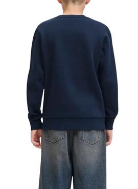 Kapuzenpullover Jack and Jones Logo in Marineblau für Kinder.