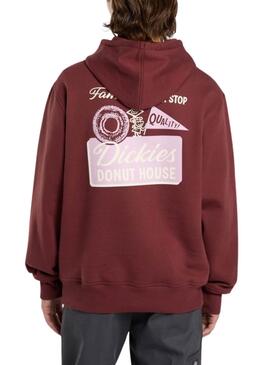 Dickies Donut Kapuzenpullover in Granatrot für Herren