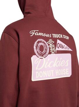 Dickies Donut Kapuzenpullover in Granatrot für Herren