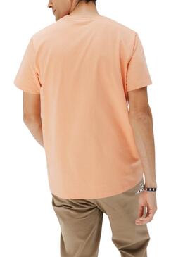 T-Shirt El Pulpo mit orangefarbenen Tasche für Herren