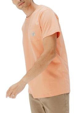 T-Shirt El Pulpo mit orangefarbenen Tasche für Herren