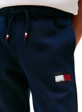 Trainingshose Tommy Hilfiger Flag blau für Kinder