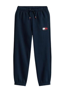 Trainingshose Tommy Hilfiger Flag blau für Kinder