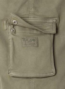 Hose Pepe Jeans Cargo Chase in Grün für Jungen