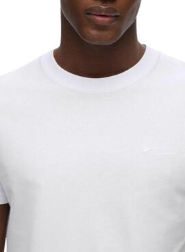T-Shirt Superdry Essential Logo weiß für Herren