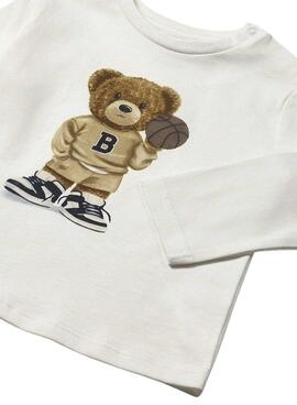 T-shirt Mayoral Bär Langarm Weiß Baby