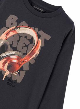 T-shirt Mayoral helmets grau für Jungen