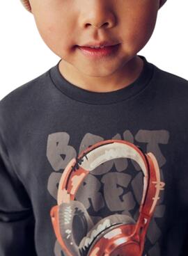 T-shirt Mayoral helmets grau für Jungen