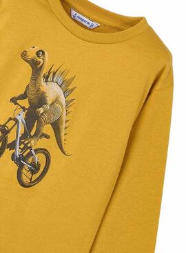T-shirt Mayoral Dino Senf für Jungen.