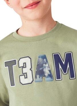T-Shirt Mayoral mit lenticularen Buchstaben für Jungen in Grün