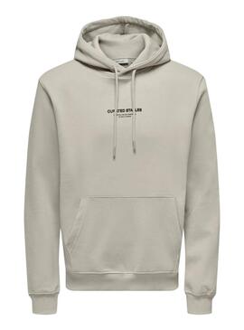 Sweatshirt Only and Sons Curated grau für Herren