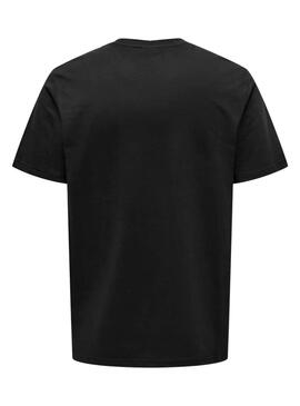 T-Shirt Only and Sons Dawson Schwarz für Herren