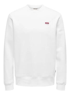 Sweatshirt Only and Sons Dawson weiß für Herren