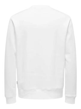 Sweatshirt Only and Sons Dawson weiß für Herren
