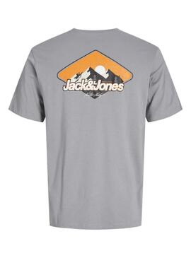 T-shirt Jack and Jones Mine in Grau für Herren.