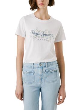 T-shirt Pepe Jeans Bero weiß für Damen