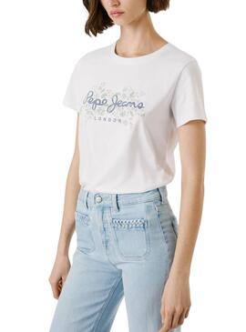 T-shirt Pepe Jeans Bero weiß für Damen