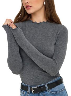 Pullover Only Glamour grauer für Damen