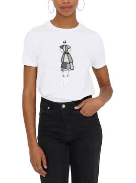 T-Shirt Only Emma weiß für Damen.