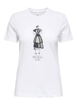 T-Shirt Only Emma weiß für Damen.