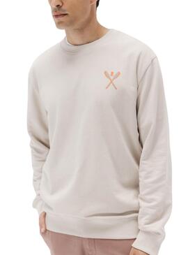 Sudadera El Pulpo Palas in Beige für Herren