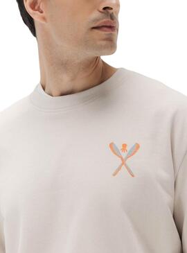Sudadera El Pulpo Palas in Beige für Herren