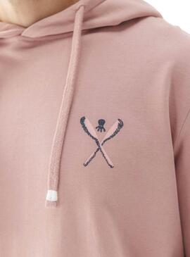 Pullover Der Oktopus Palas in Puderrosa für Herren.