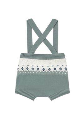Grüner 3-teiliger Strickanzug für Babys von Mayoral.