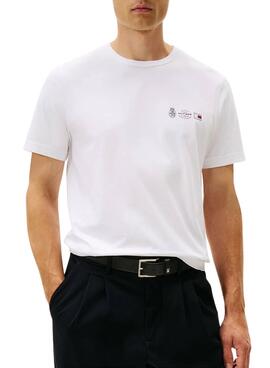 T-Shirt Tommy Hilfiger Small Crest weiß für Herren