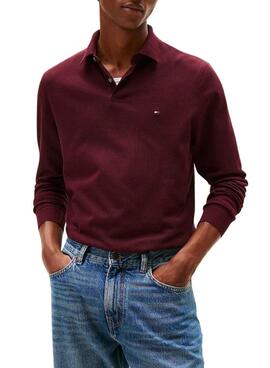 Polo Tommy Hilfiger 1985 granatrot für Herren.