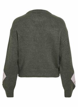 Vila Viranja Jersey mit Rautenmuster für Damen