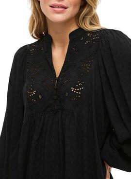 Bluse Vila Vityra schwarze Spitze für Damen