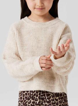 Pullover Name It Holly boxy beige für Mädchen