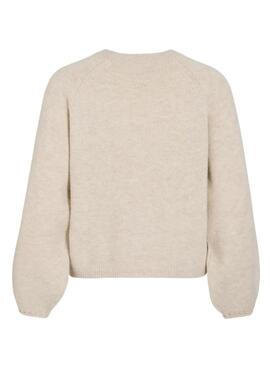 Vila Visapna beige Trikot für Damen