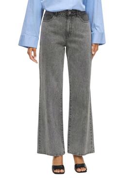 Jeans Vila Vifreya Arie in grauen Streifen für Damen.