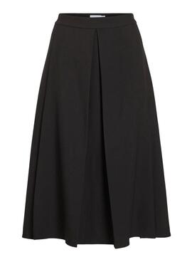 Rock Vila Vijiu Midi schwarz für Damen.