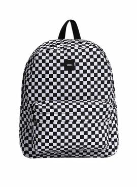 Rucksack Vans Old Skool Checkerboard in Schwarz und Weiß