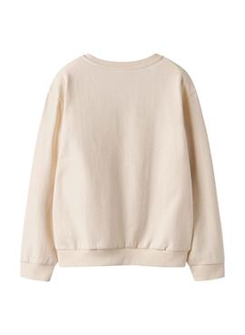 Kapuzenpullover Name It Noriana beige für Mädchen