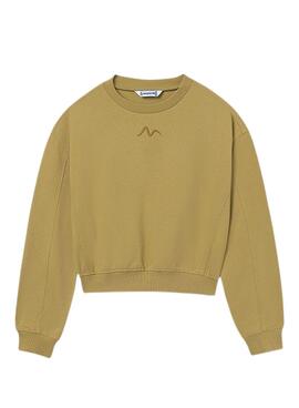 Kapuzenpullover von Mayoral in Senfgelb für Mädchen.