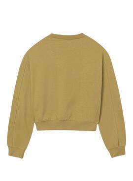Kapuzenpullover von Mayoral in Senfgelb für Mädchen.