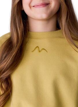 Kapuzenpullover von Mayoral in Senfgelb für Mädchen.