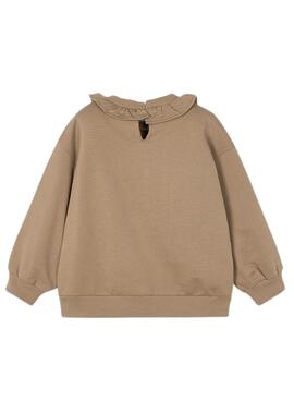 Sweatshirt Mayoral mit Rüschenkragen in Kamel für Mädchen