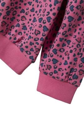 Sweatshirt Name It Nula rosa Herzen für Mädchen.