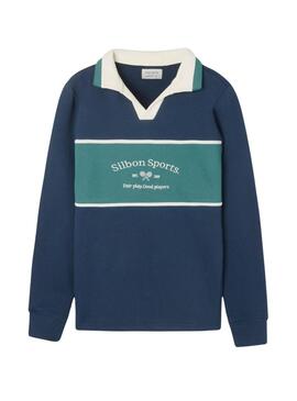 Sweatshirt Silbon Sports Polo in Blau für Herren